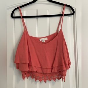 Coral crop top